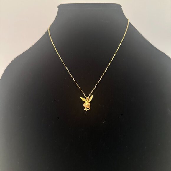 Custom made 14k Diamond Playboy Bunny Pendant - Picture 3 of 6